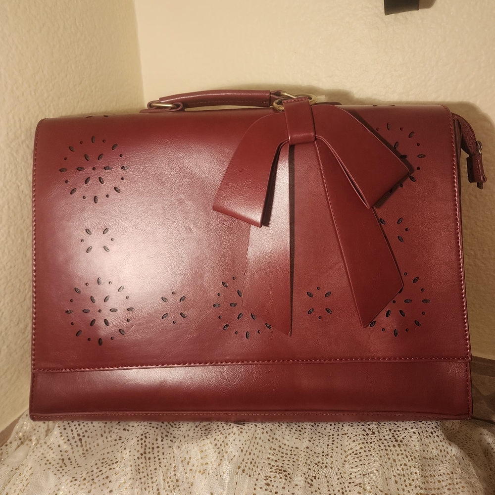 NWOT Ecosusi Vegan Leather Briefcase/Computer Bag